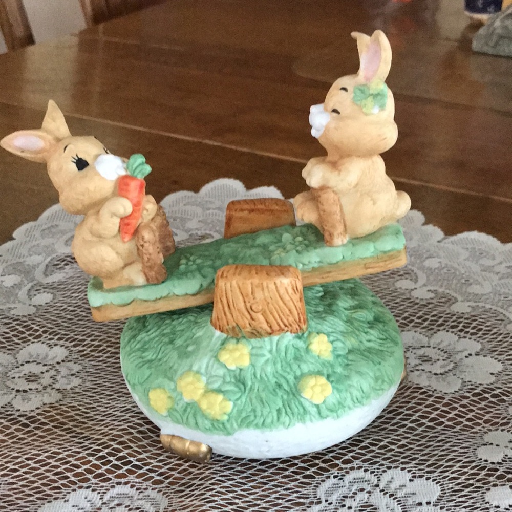 MUSICAL BUNNIES ON A SEESAW “at the Easter parade”